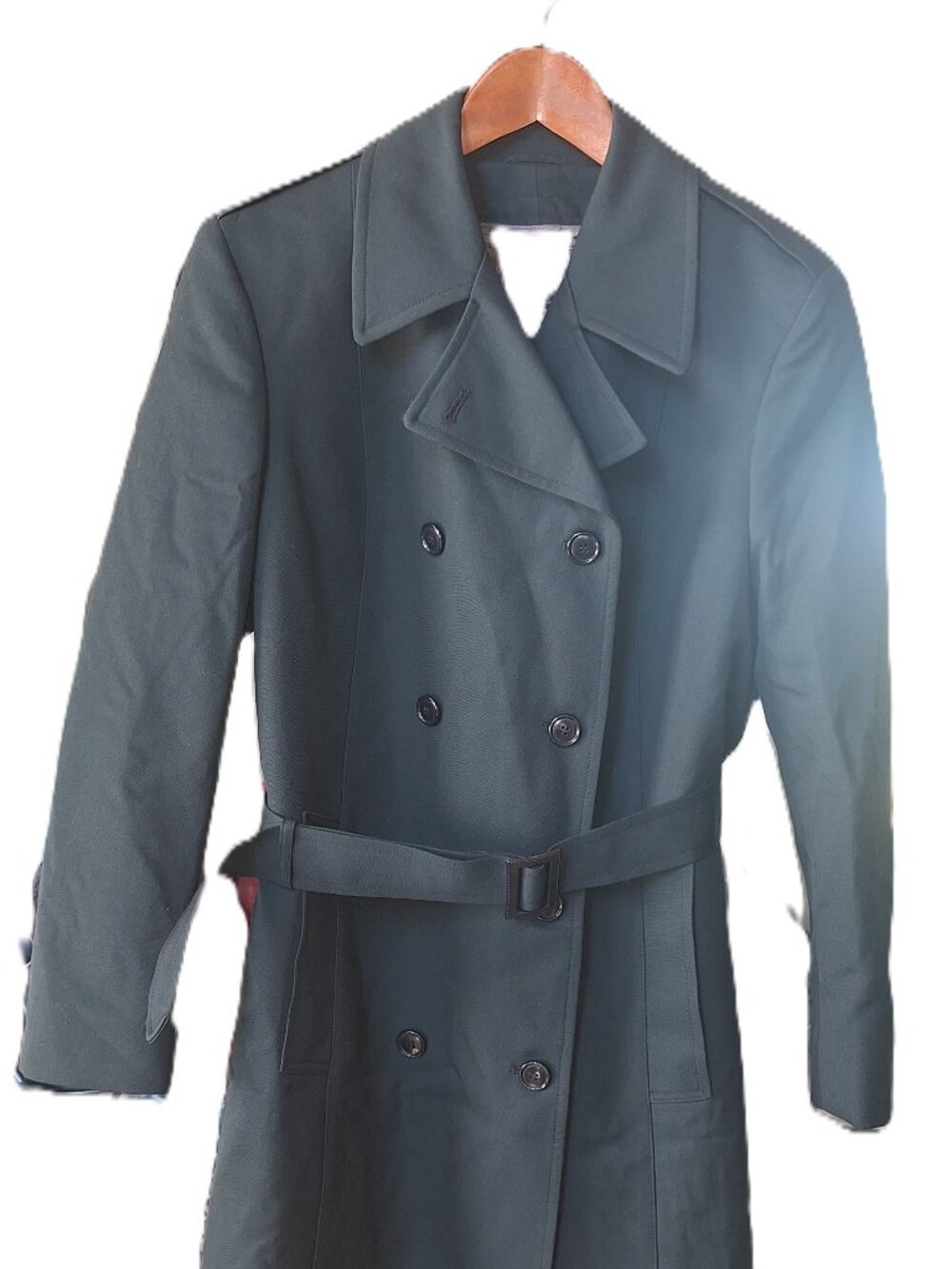 Logistik military issue lined wool trench coat, made in Canada